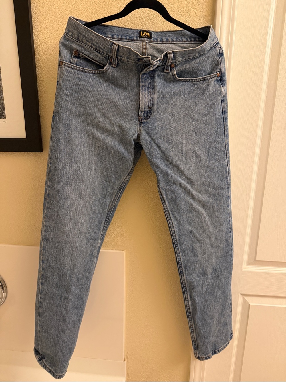 Lee Slim Straight Men's Jeans - Light Wash Blue